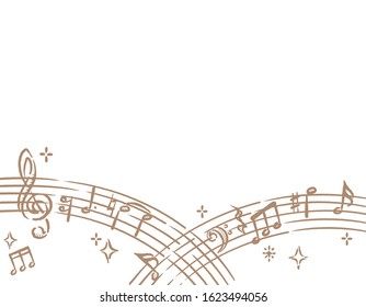 Backgroung with abstract musical notes. Vector illustration.