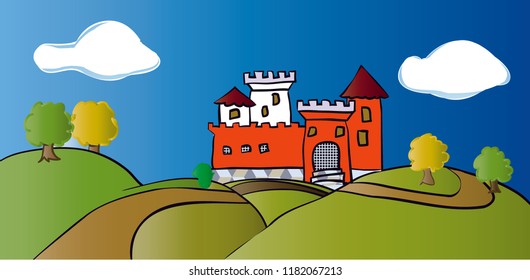 Backgroung with castle