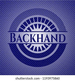 Backhand emblem with jean high quality background