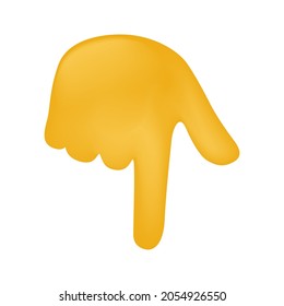 Backhand Index Hand Emoji Icon Illustration Sign. Human Gesture Vector Symbol Emoticon Design Vector Clip Art.