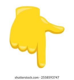 Backhand Index Pointing Down Emoji Icon Illustration. Gesture Vector Symbol Emoticon Design Doodle Vector.