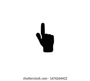 Backhand Index Pointing Up gesture emoji vector isolated icon illustration. Backhand Index Pointing Up emoticon