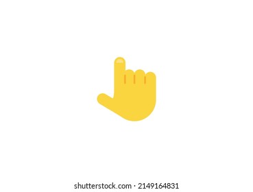 Backhand Index Pointing Up Gesture Emoticon. Vector Backhand Index Pointing Up Emoji