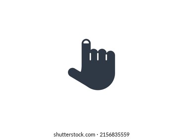 Backhand Index Pointing Up Gesture Emoticon. Vector Backhand Index Pointing Up Emoji