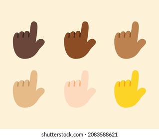 Backhand Index Pointing Up Gesture Icon. Backhand Index Pointing Up emoji. Pointing Up sign. All skin tone gesture emoji
