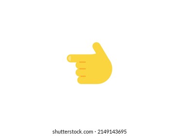 Backhand Index Pointing Left Gesture Emoticon Stock Vector (Royalty ...