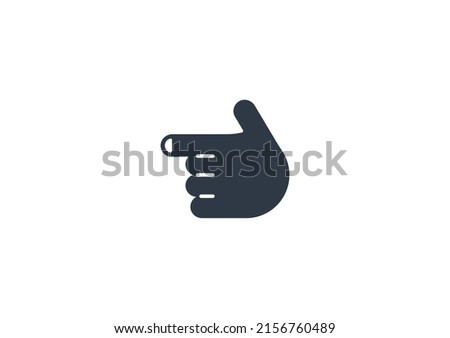 Backhand Index Pointing Left Gesture Emoticon. Vector Finger Left Emoji