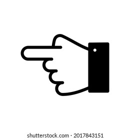 backhand index pointing left vector illustration