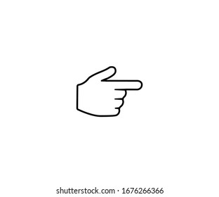 Backhand Index Pointing Right gesture emoji vector isolated icon illustration. Backhand Index Pointing Right emoticon