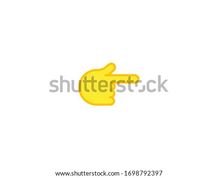 Backhand Index Pointing Right Vector icon. Direction Hand Gesture Emoticon
