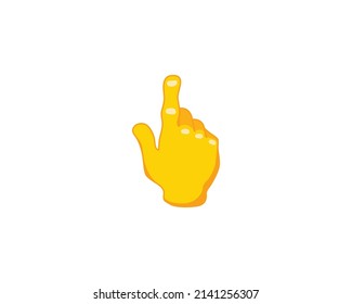 Backhand Index Pointing Up vector flat icon. Isolated index finger emoji illustration
