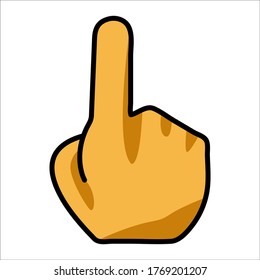 Backhand index pointing up vector. Hand Gesture pointing up icon.
