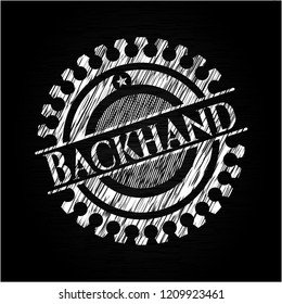 Backhand on chalkboard
