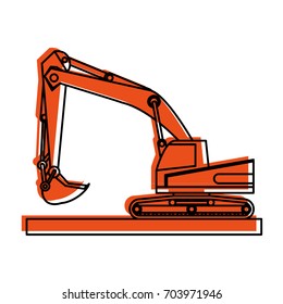 backhoe construction heavy machinery icon image 