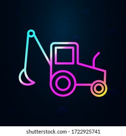 Backhoe equipment nolan icon. Simple thin line, outline vector of consruction machinery icons for ui and ux, website or mobile application