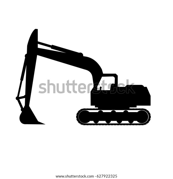 Backhoe Vector Stock Vector (Royalty Free) 627922325 | Shutterstock