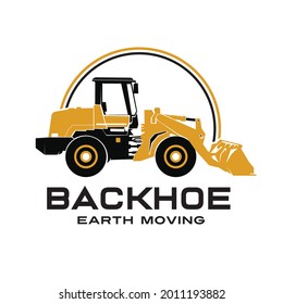 Backhoe vector illustration, perfect for construction and sell rental company  logo design