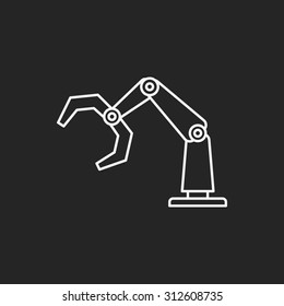 Backhoes line icon