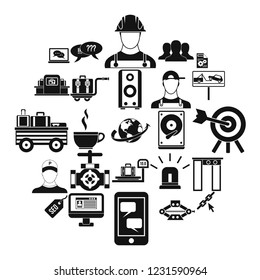 Backing icons set. Simple set of 25 backing vector icons for web isolated on white background