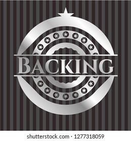 Backing silver shiny badge