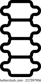 backkbone Vector illustration on a transparent background.Premium quality symbols.Thin line vector   icon for concept and graphic design.