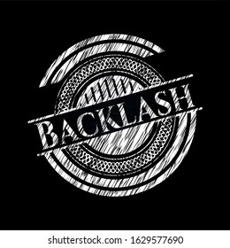Backlash chalkboard emblem. Vector Illustration. Detailed.