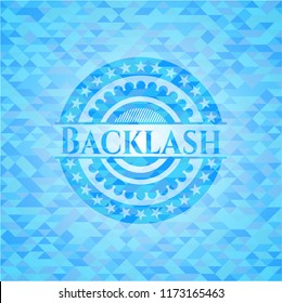 Backlash light blue mosaic emblem