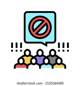 backlash people color icon vector. backlash people sign. isolated symbol illustration