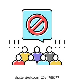backlash people color icon vector. backlash people sign. isolated symbol illustration