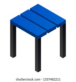 Backless chair icon. Isometric of backless chair vector icon for web design isolated on white background