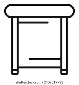 Backless chair icon outline vector. Outdoor furniture. Parasol veranda