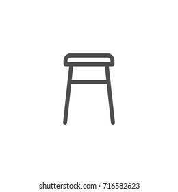 Backless stool line icon
