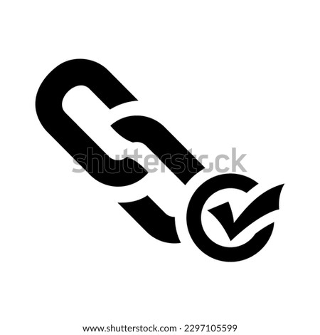 Backlink Checker Flat Black Icon Isolate On White Background Vector Illustration | Seo Icons Stock photo © 