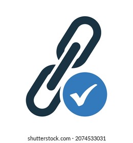 Backlink, checker icon. Simple editable vector design isolated on a white background.