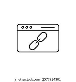 Backlink icon Flat illustration sign