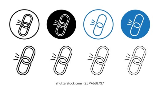 Backlink icon Outline thin set pack series
