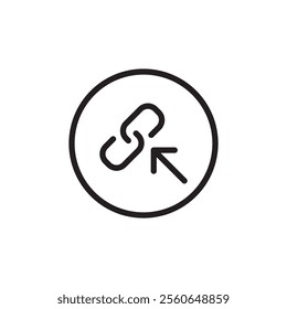 Backlink icon Outline vector for web ui