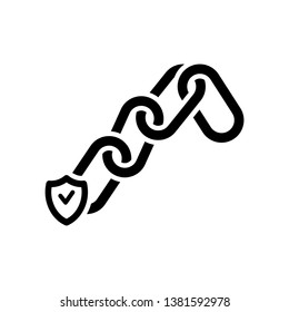 backlink Icon. Rope tied in a knot icon. Chain icon. Simple element illustration. Chain symbol design template.
