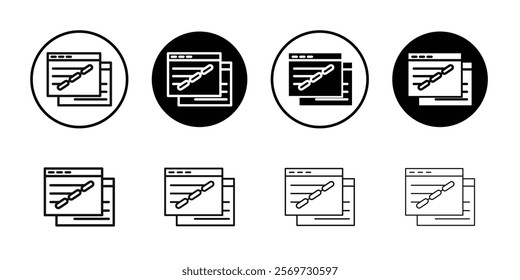 Backlink icon Symbol mark in filled style