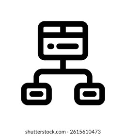 backlink line icon. Clean and minimalist vector icon for websites, mobile apps, presentations, and logos. Fully scalable and customizable for any project.