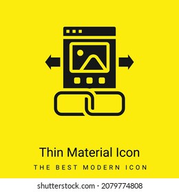 Backlink minimal bright yellow material icon