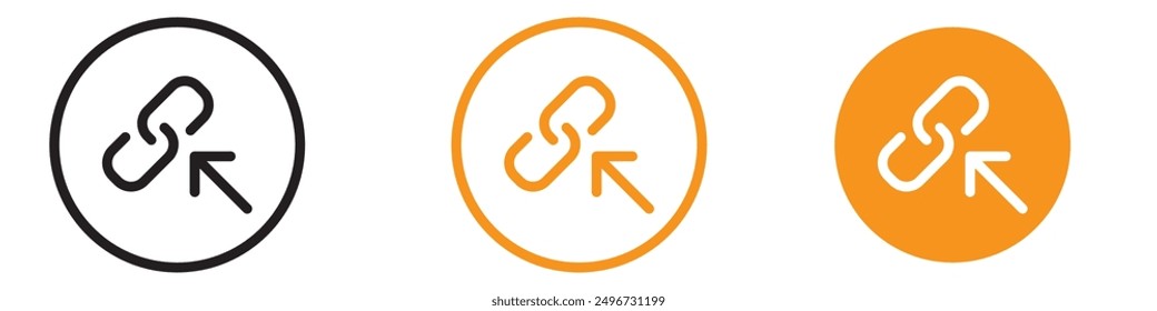 Backlink SEO Icon Set Símbolos esenciales de optimización de motores de búsqueda para marketing digital