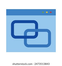 Backlink Vector Flat Icon Design