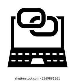 Icono De Glifo Vector Backlink Para Uso Personal Y Comercial.
