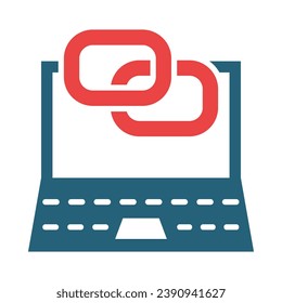 Backlink Vector Glyph Two Color Icon For Personal And Commercial Use.

