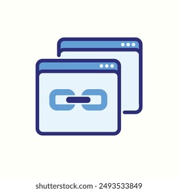 backlinkicon, aislado icono azul tema seo