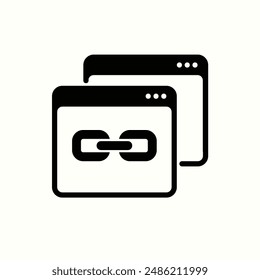 backlinkicon, icono de glifo aislado tema seo