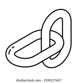 Backlinks icon in isometric editable design 