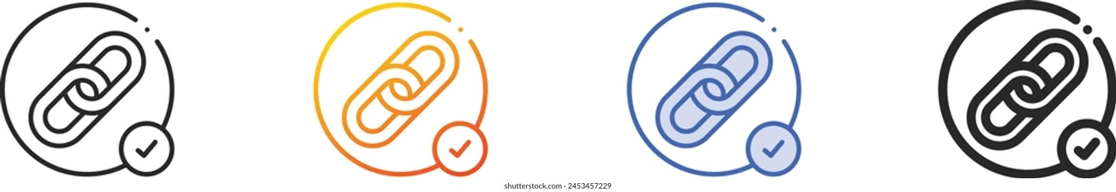 backlinks icon.Thin Linear, Gradient, Blue Stroke and bold Style Design Isolated On White Background