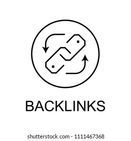 backlinks line icon. Element of seo and web optimization icon with name for mobile concept and web apps. Thin line backlinks line icon can be used for web and mobile on white background